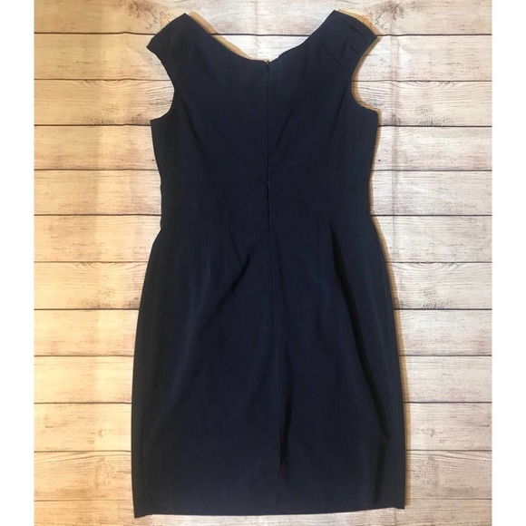 aa studio navy sleeveless cocktail party wedding guest dress size 10 - Picture 4 of 6